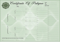 Blank Green Pedigree Certificates - 5 Generation A4